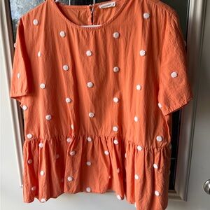 Orange Polka Dot Women's Tunic